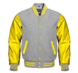 Varsity Jacket L.Grey Yellow